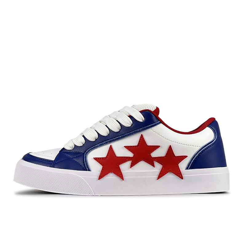 LuzaoT SUPER DRAG Stars Shoes противоскользящие износостойкие низкие скейтерские унисекс бело-сине-красные, цвет White Blue Red
LuzaoT SUPER DRAG Stars Shoes противоскользящие износостойкие низкие скейтерские унисекс бело-сине-красные, цвет White Blue Red