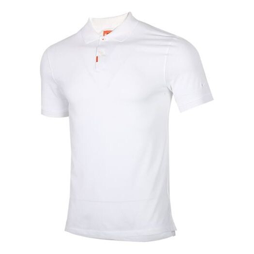 Футболка облегающие с лацканами, короткие рукава, поло, Nike, белый 
Футболка облегающие с лацканами, короткие рукава, поло, Nike, белый