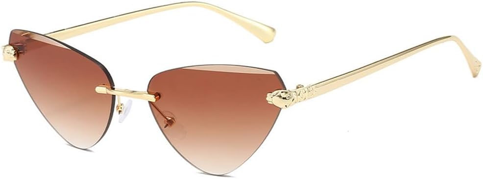 Модные солнцезащитные очки треугольной формы «кошачий глаз» для женщин, роскошные, без оправы, черные, элегантные, стильные, с защитой от УФ-излучения UV400 generic, Gold Gradient Brown
Модные солнцезащитные очки треугольной формы «кошачий глаз» для женщин, роскошные, без оправы, черные, элегантные, стильные, с защитой от УФ-излучения UV400 generic, Gold Gradient Brown