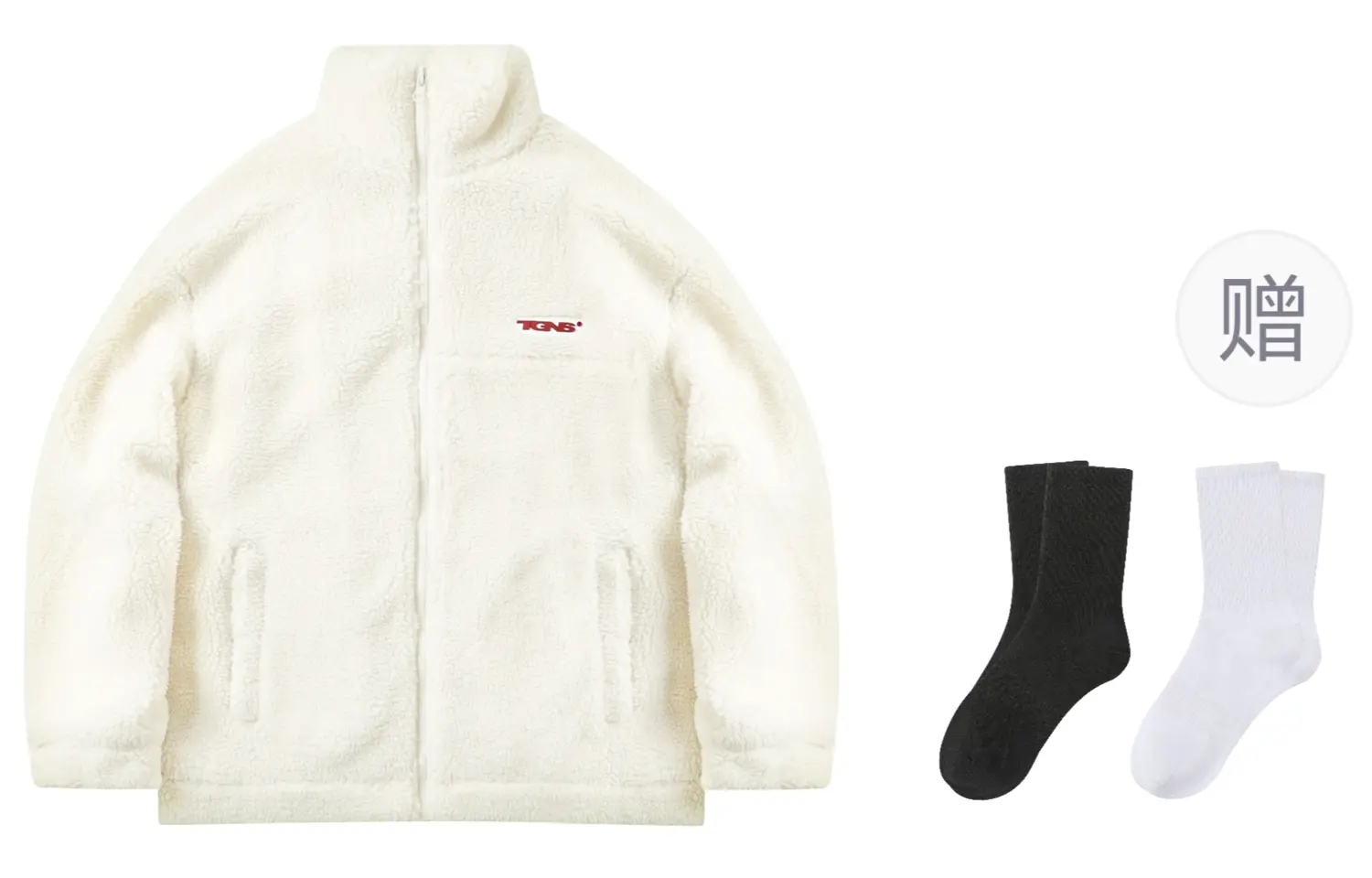 TGNS Вельветовая куртка унисекс, White (Includes Socks)
TGNS Вельветовая куртка унисекс, White (Includes Socks)