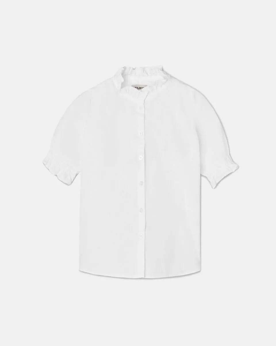 Детская блузка из 100% льна с коротким рукавом Silbon, белый
Детская блузка из 100% льна с коротким рукавом Silbon, белый