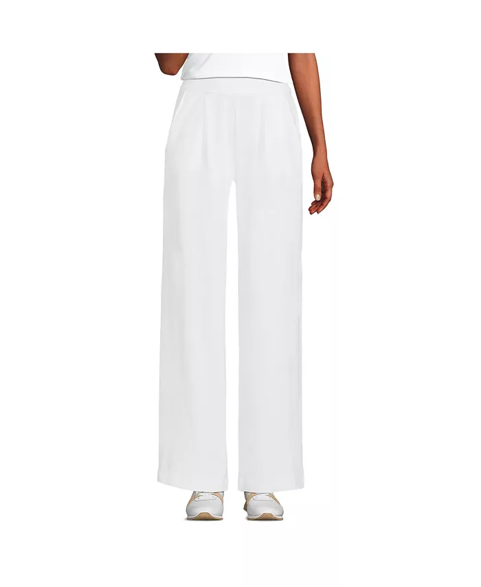 Женские спортивные трикотажные брюки с высокой посадкой, плиссированные, широкие Lands' End, белый
Женские спортивные трикотажные брюки с высокой посадкой, плиссированные, широкие Lands' End, белый