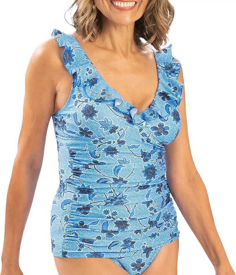 Женский купальник-топ танкини с принтом и рюшами Dolfin
Женский купальник-топ танкини с принтом и рюшами Dolfin