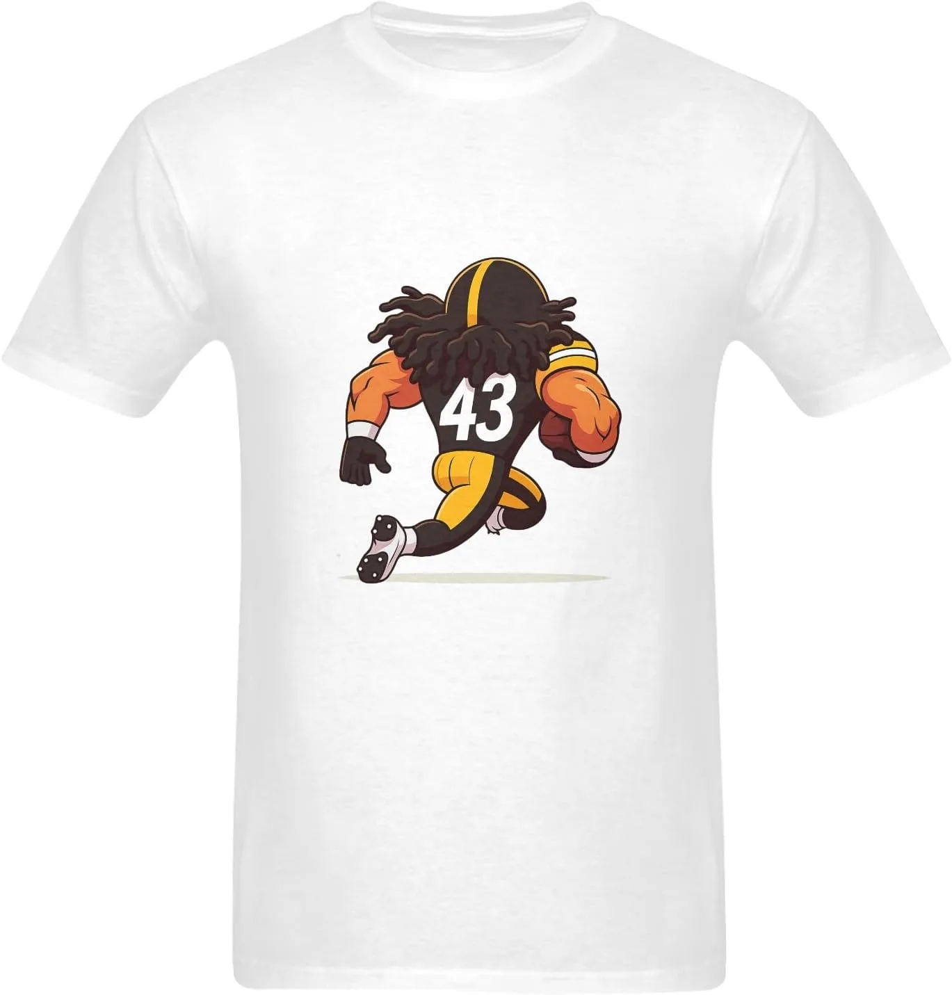 Футболка с принтом американского футболиста в мультяшном стиле
Футболка с принтом американского футболиста в мультяшном стиле