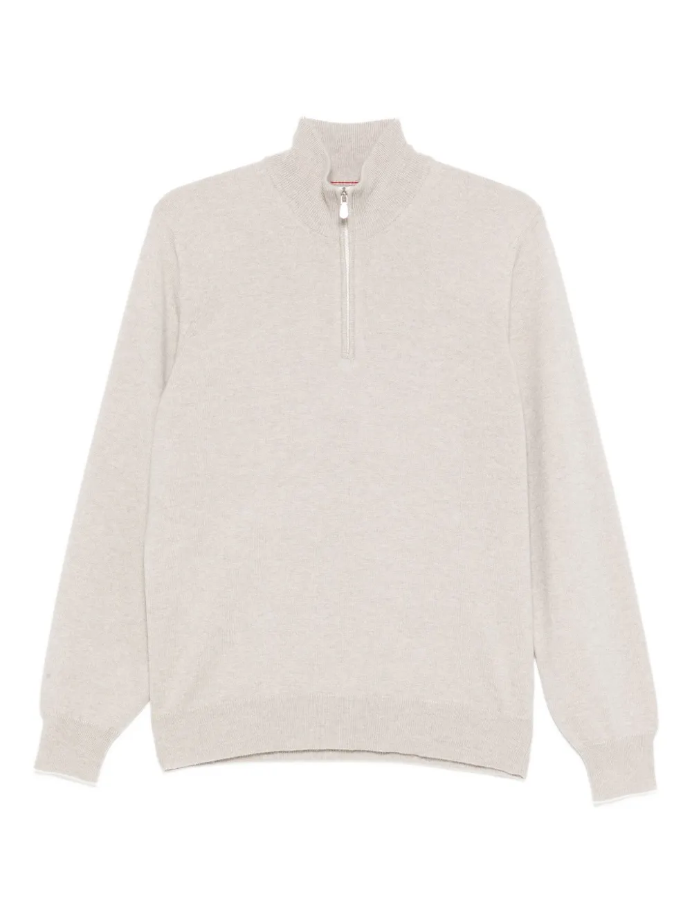 Свитер на молнии Brunello Cucinelli, нейтральный 
Свитер на молнии Brunello Cucinelli, нейтральный