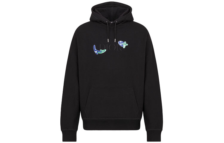 Ежеквартальные новинки Толстовка мужская черная Dior, черный 
Ежеквартальные новинки Толстовка мужская черная Dior, черный