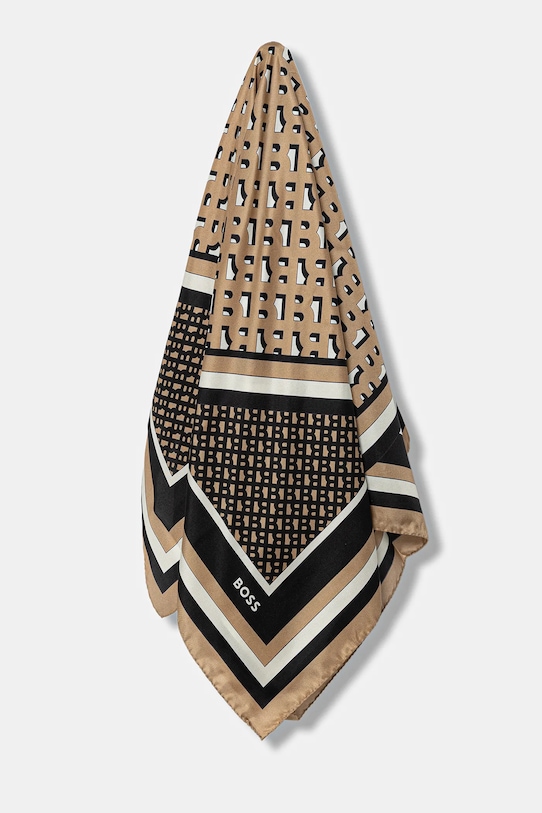 Шелковый шарф Boss, бежевый 
Шелковый шарф Boss, бежевый