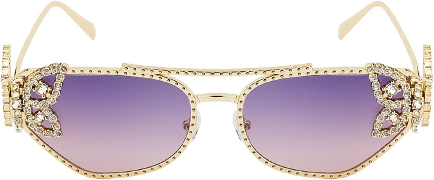 Роскошные солнцезащитные очки с многоугольными линзами, украшенные стразами, для женщин, в винтажной металлической оправе в виде бабочки, стильные очки с защитой от УФ-излучения mincl, Purple
Роскошные солнцезащитные очки с многоугольными линзами, украшенные стразами, для женщин, в винтажной металлической оправе в виде бабочки, стильные очки с защитой от УФ-излучения mincl, Purple