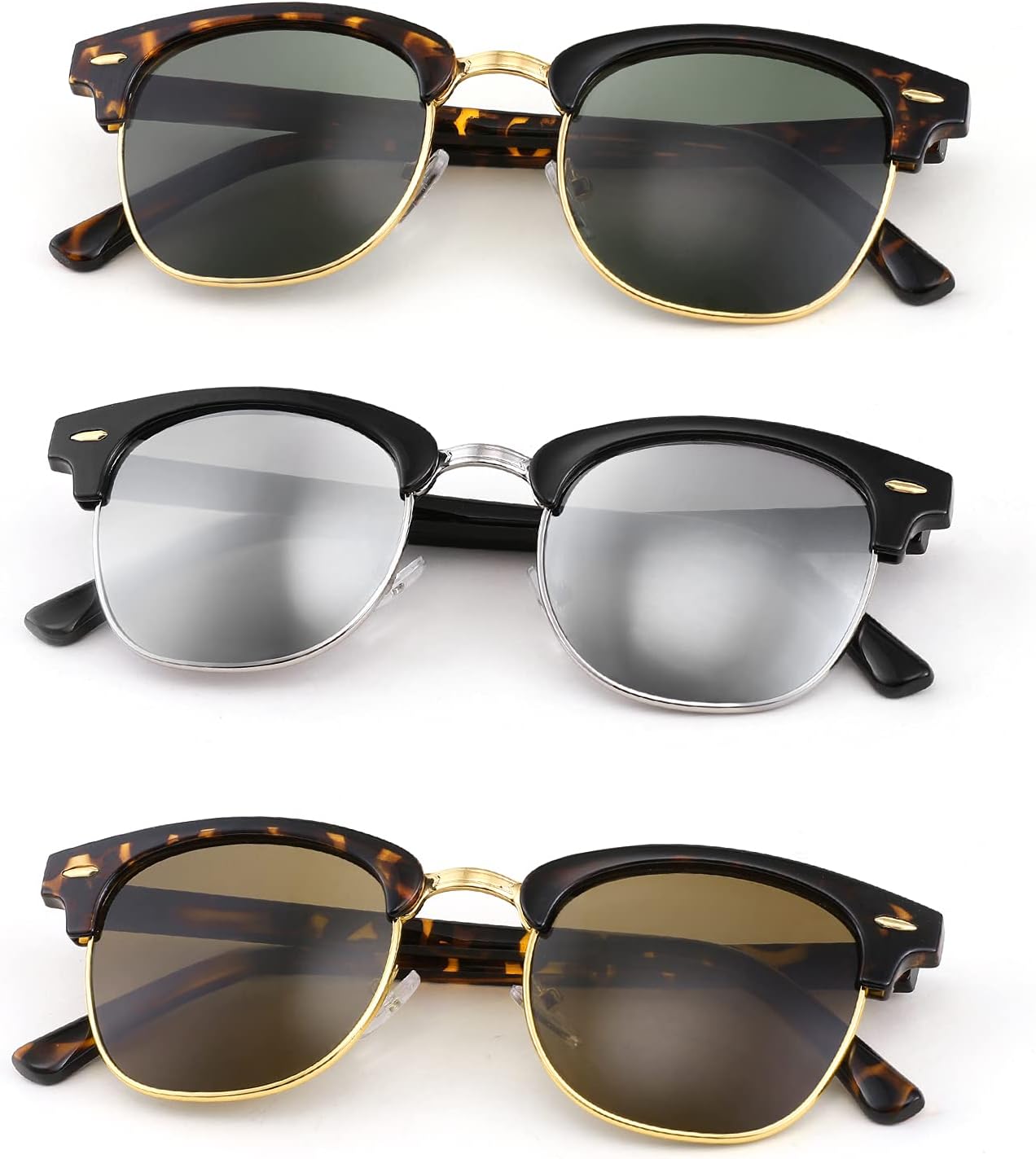 Солнцезащитные очки FEISEDY, матовая полуободковая оправа, зеркальные линзы, 100% защита от УФ, модель B2242, набор 3 шт: леопард/зеленые, черный/серебро, леопард/коричневые
Солнцезащитные очки FEISEDY, матовая полуободковая оправа, зеркальные линзы, 100% защита от УФ, модель B2242, набор 3 шт: леопард/зеленые, черный/серебро, леопард/коричневые