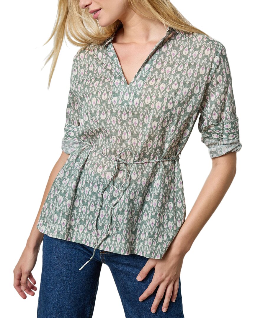 Lilla P Топ с воротником и разрезом на шее, зеленый
Lilla P Топ с воротником и разрезом на шее, зеленый