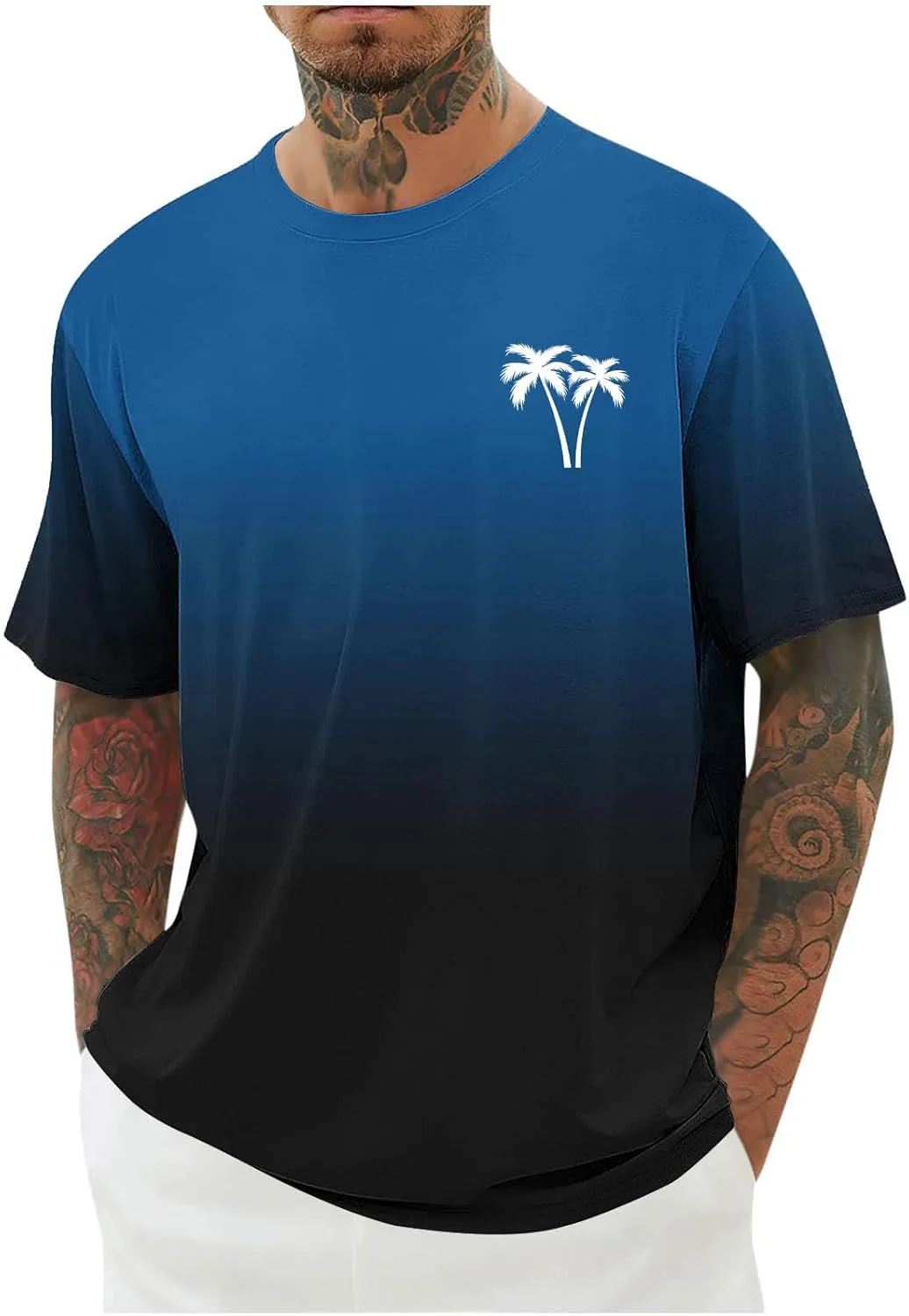 Мужская футболка с градиентом, короткий рукав, свободный крой
Мужская футболка с градиентом, короткий рукав, свободный крой