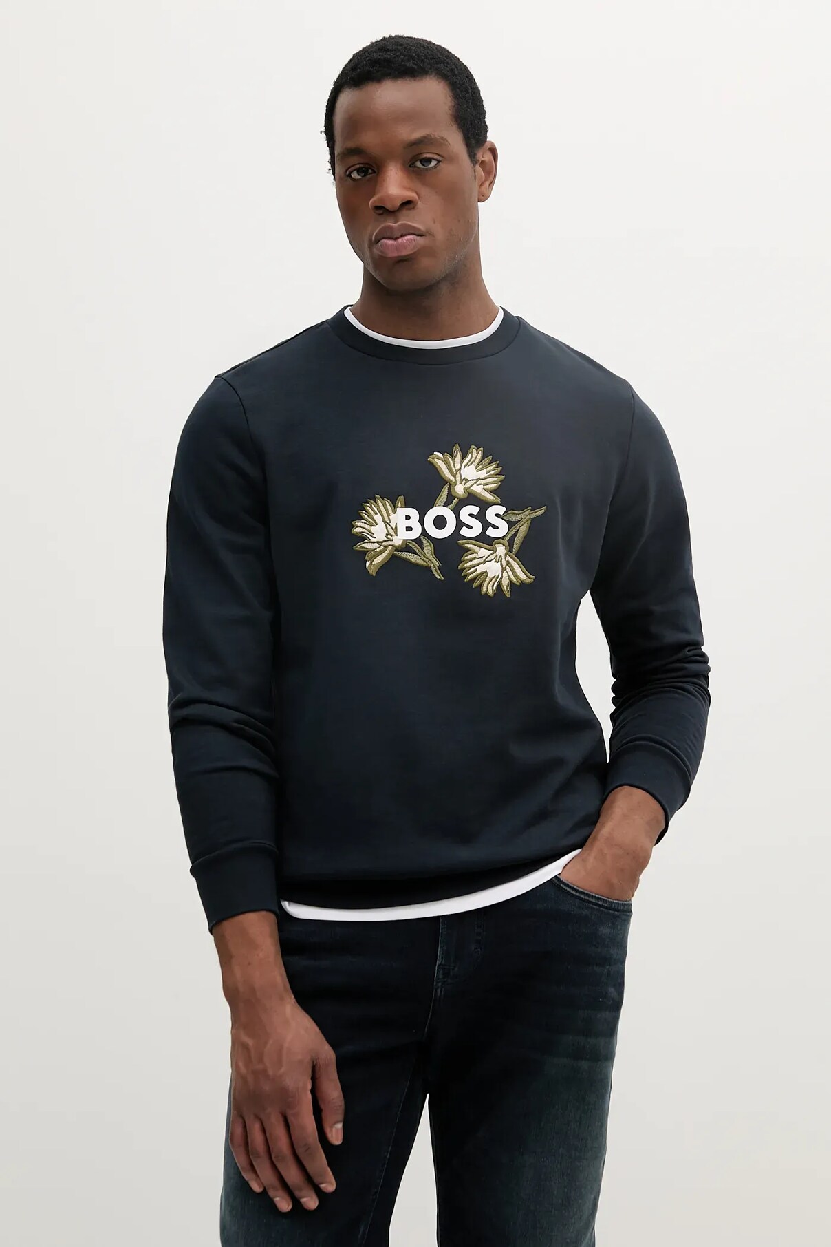 Хлопковая толстовка Boss, темно-синий
Хлопковая толстовка Boss, темно-синий