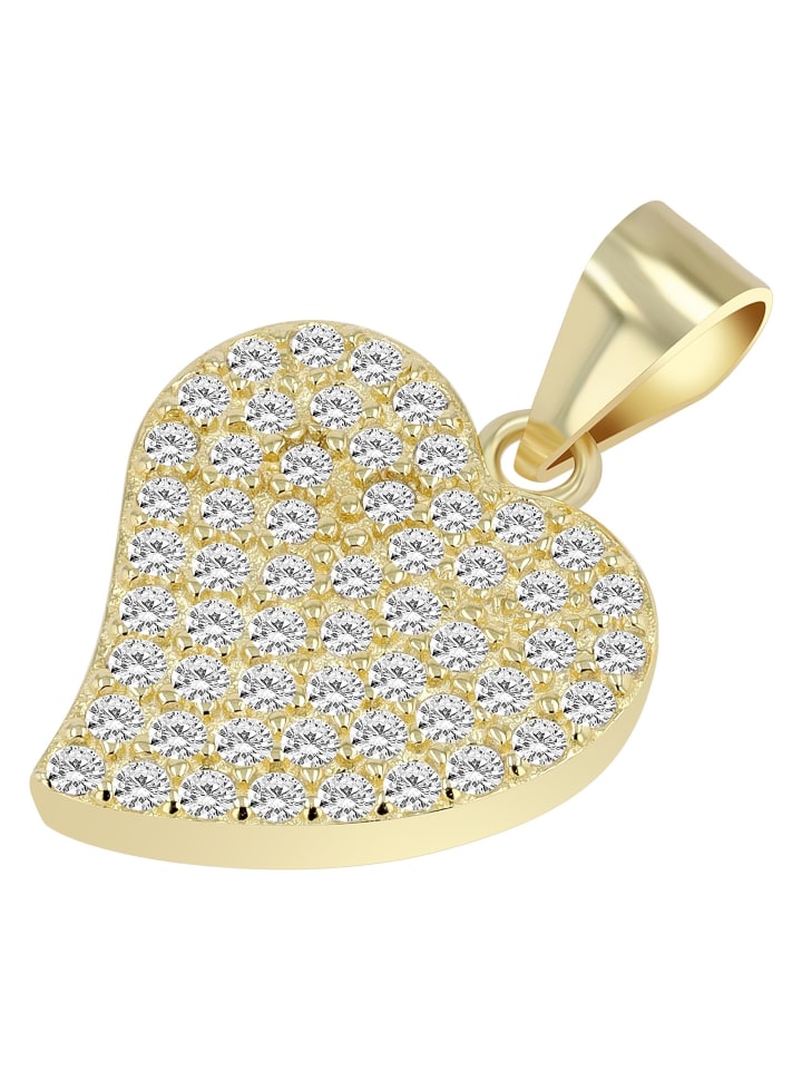 Adeliás Женский кулон - кулон в форме сердца из серебра 925 пробы с кубическим цирконием в золотой оправе
Adeliás Женский кулон - кулон в форме сердца из серебра 925 пробы с кубическим цирконием в золотой оправе