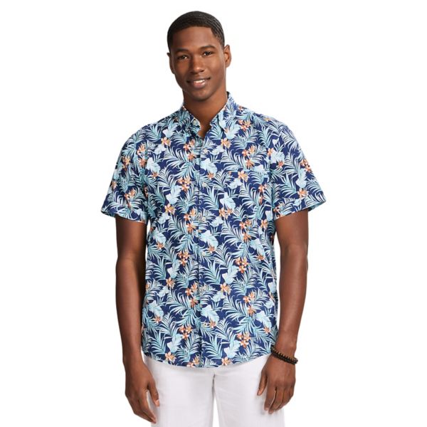 Мужская рубашка с короткими рукавами из шамбре в портовом стиле Izod, цвет blue palm
Мужская рубашка с короткими рукавами из шамбре в портовом стиле Izod, цвет blue palm