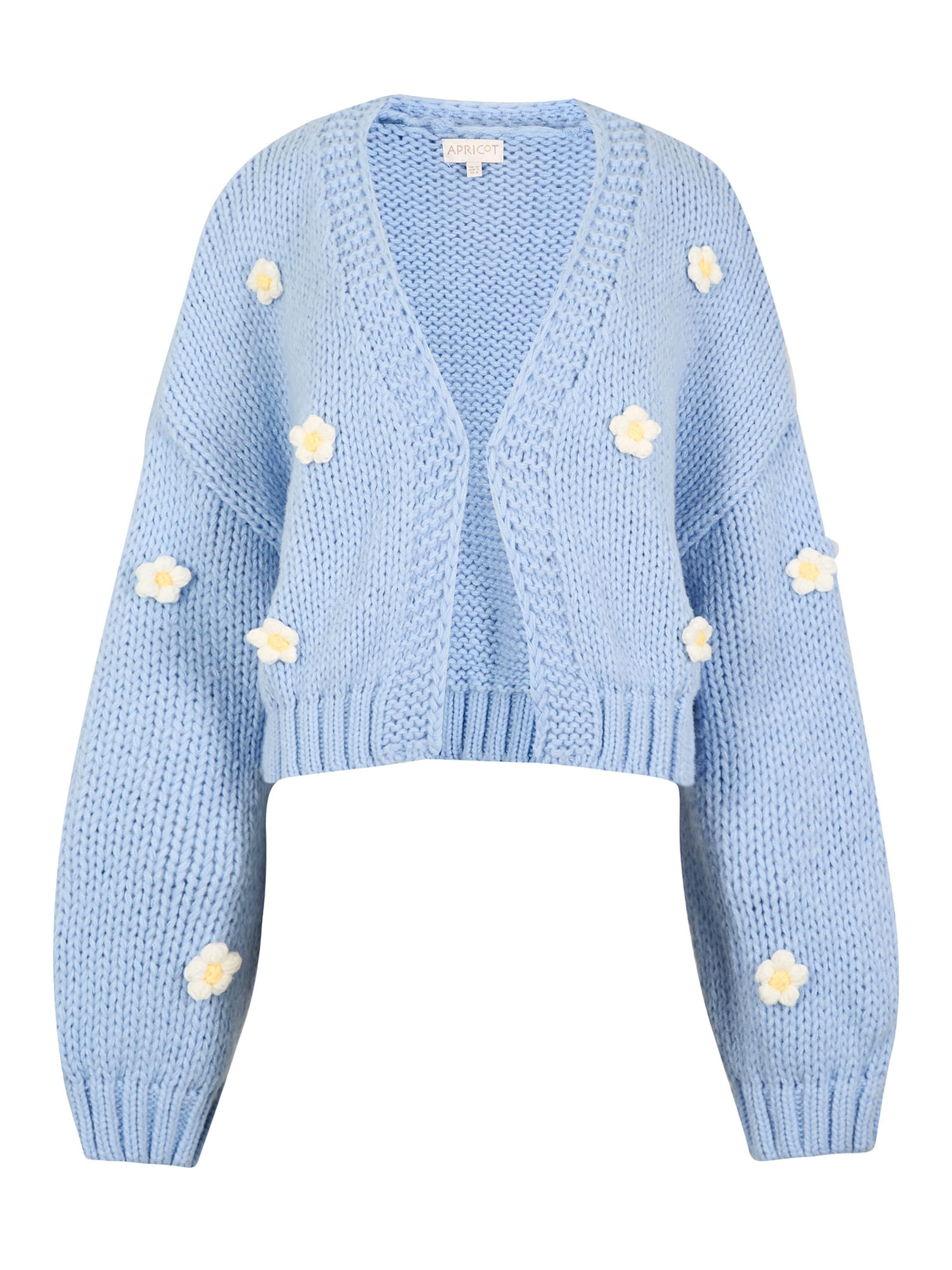 Apricot Кардиган 'Applique Daisies Chunky' вязаный, синий
Apricot Кардиган 'Applique Daisies Chunky' вязаный, синий