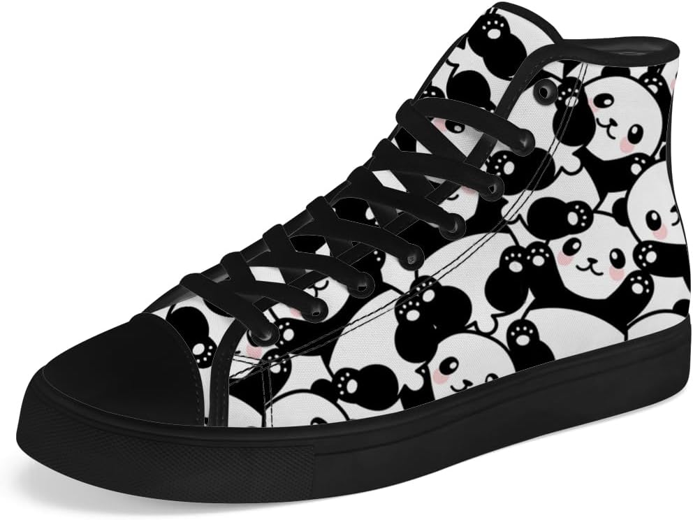 Кеды на высокой подошве Chebing Panda из канвы для мужчин и женщин с рисунком мультяшной панды, шнуровкой, повседневные обувь, подарки для мужчин и женщин, черный
Кеды на высокой подошве Chebing Panda из канвы для мужчин и женщин с рисунком мультяшной панды, шнуровкой, повседневные обувь, подарки для мужчин и женщин, черный