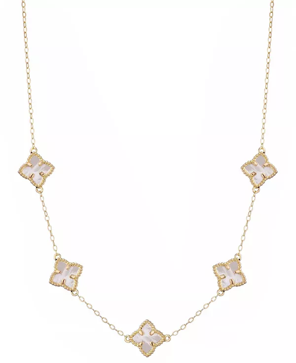 Цветочное ожерелье из белого перламутра Adornia, white
Цветочное ожерелье из белого перламутра Adornia, white