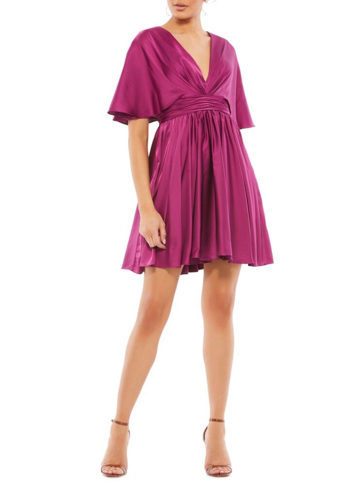 Атласное мини-платье с накидкой Mac Duggal, вишня
Атласное мини-платье с накидкой Mac Duggal, вишня