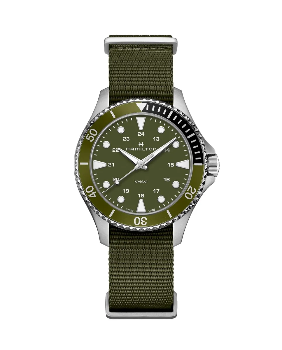 Мужские часы Khaki Navy Scuba 37 мм H82241961 с текстильным ремешком Hamilton, зеленый
Мужские часы Khaki Navy Scuba 37 мм H82241961 с текстильным ремешком Hamilton, зеленый