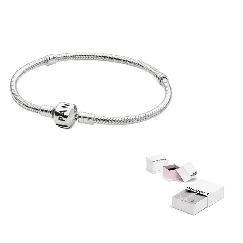 Pandora Браслет Moments DIY из стерлингового серебра с застежкой-кнопкой
Pandora Браслет Moments DIY из стерлингового серебра с застежкой-кнопкой