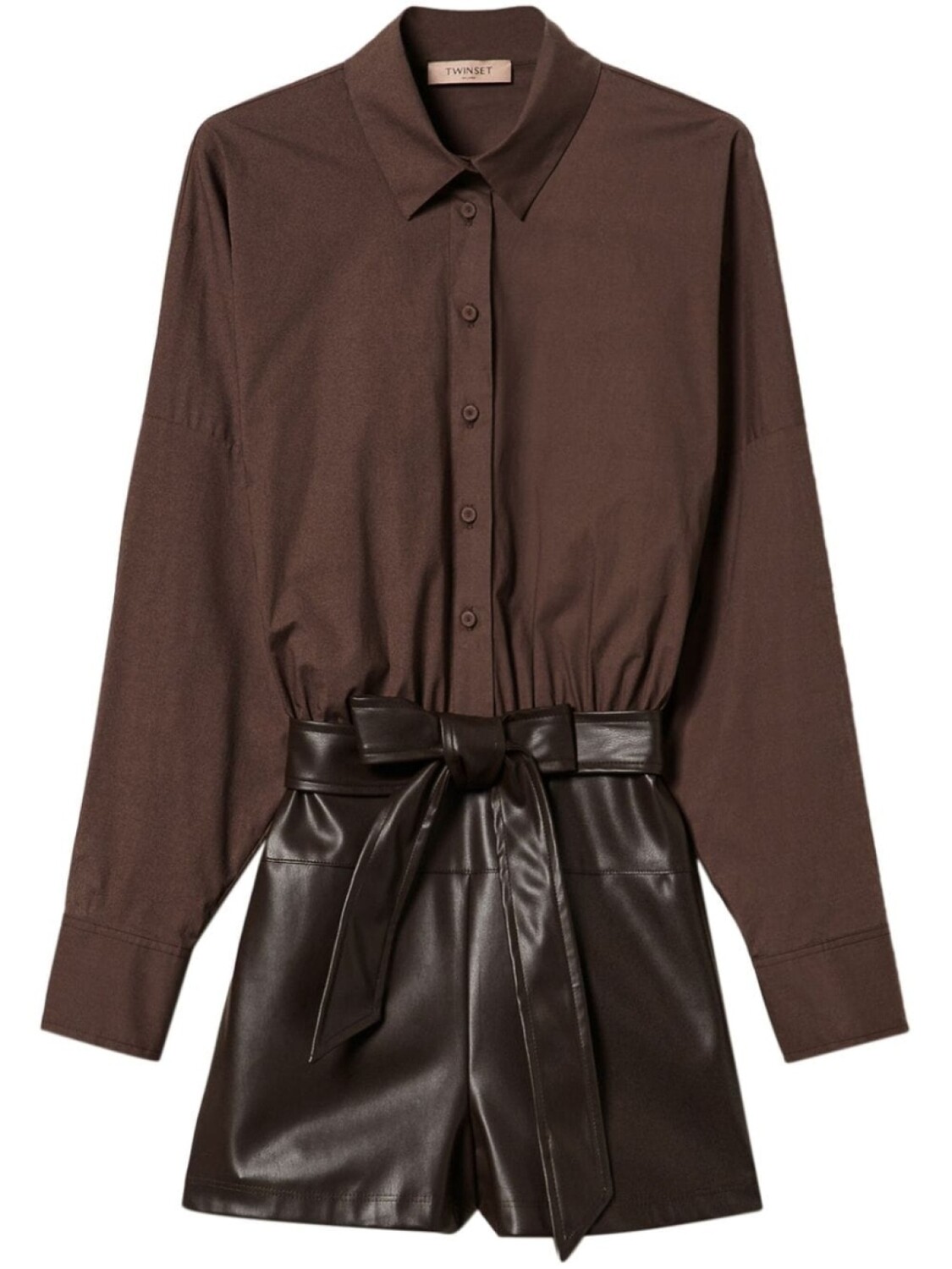 Комбинезон с поясом TWINSET, коричневый
Комбинезон с поясом TWINSET, коричневый