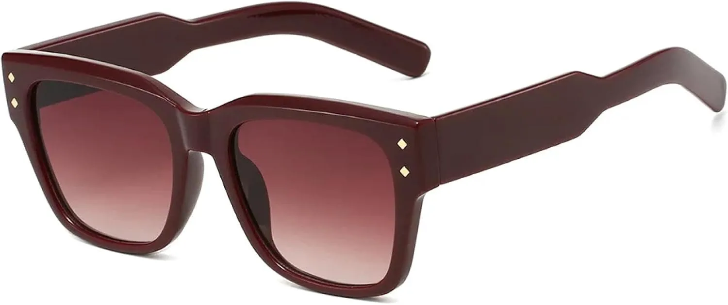 Винтажные солнцезащитные очки с заклепками для мужчин, модные градиентные очки UV400 для женщин, для активного отдыха на природе VVTWSSW, Dark Red Red Tea
Винтажные солнцезащитные очки с заклепками для мужчин, модные градиентные очки UV400 для женщин, для активного отдыха на природе VVTWSSW, Dark Red Red Tea