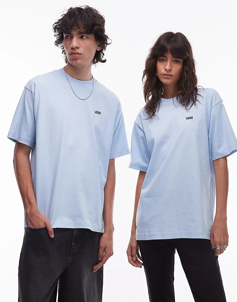 Футболка свободного кроя с логотипом Vans на левой груди светло-голубого цвета
Футболка свободного кроя с логотипом Vans на левой груди светло-голубого цвета