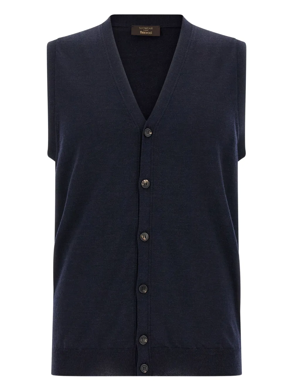 Кардиган без рукавов с V-образным вырезом Zanone, синий 
Кардиган без рукавов с V-образным вырезом Zanone, синий