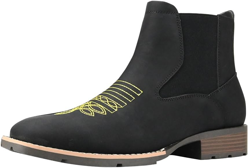 Мужские ковбойские ботинки с квадратным носком, челси, водонепроницаемые, классические, с эластичными вставками, противоскользящие, повседневные ботильоны, светло-коричневая матовая кожа, вышитые детали Gnvkxeu
Мужские ковбойские ботинки с квадратным носком, челси, водонепроницаемые, классические, с эластичными вставками, противоскользящие, повседневные ботильоны, светло-коричневая матовая кожа, вышитые детали Gnvkxeu