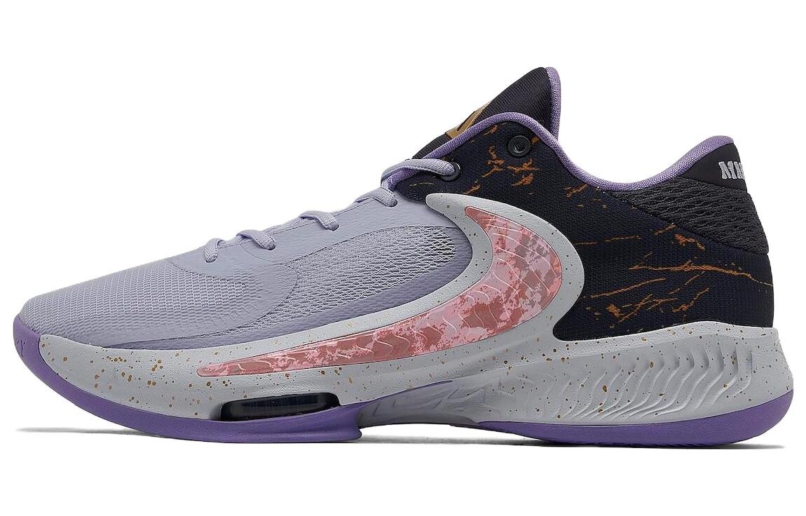 Кроссовки Nike Freak 4 Basketball, серый/розовый/черный 
Кроссовки Nike Freak 4 Basketball, серый/розовый/черный