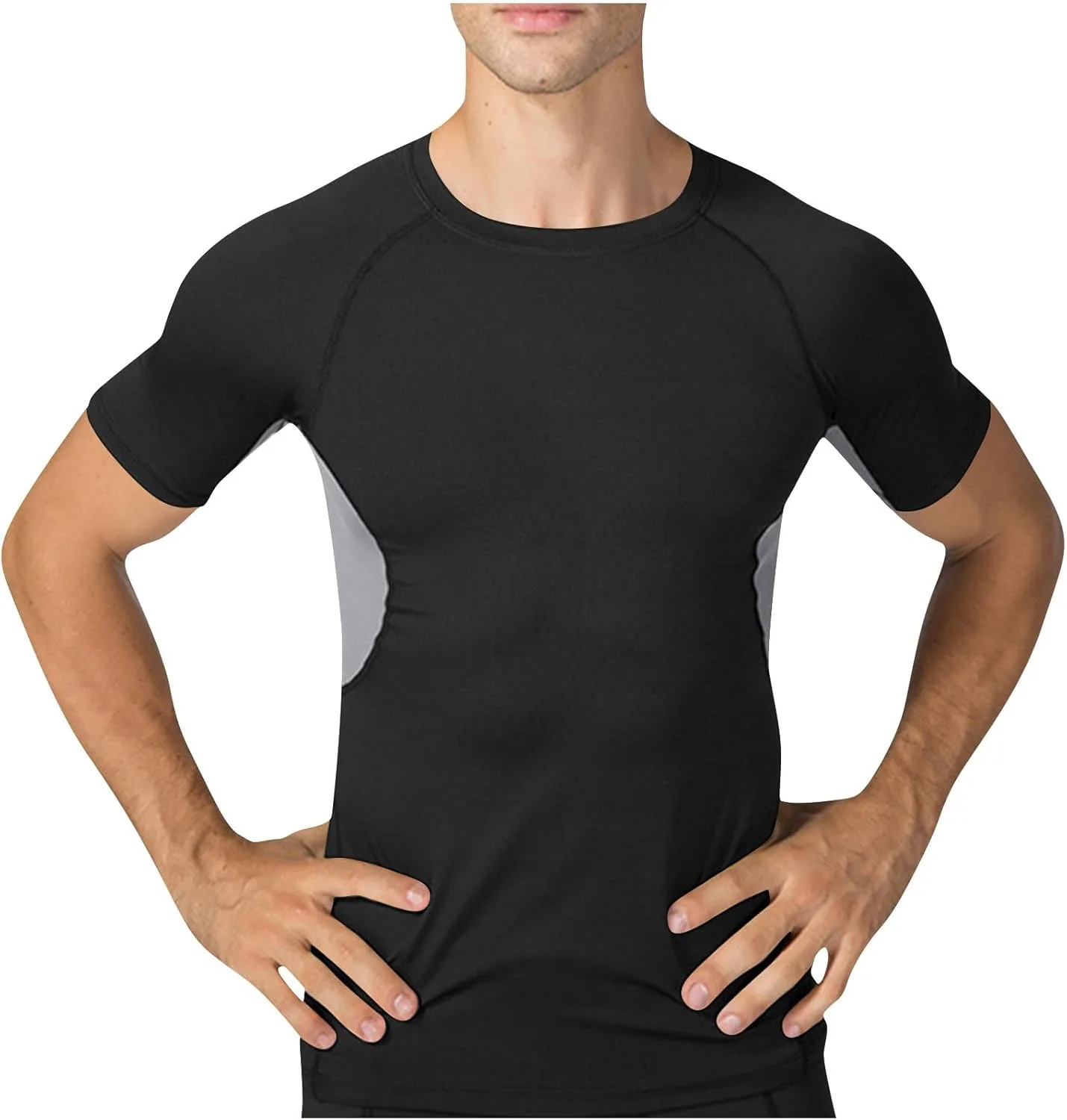 Мужская компрессионная футболка с коротким рукавом и круглым вырезом, быстросохнущая
Мужская компрессионная футболка с коротким рукавом и круглым вырезом, быстросохнущая