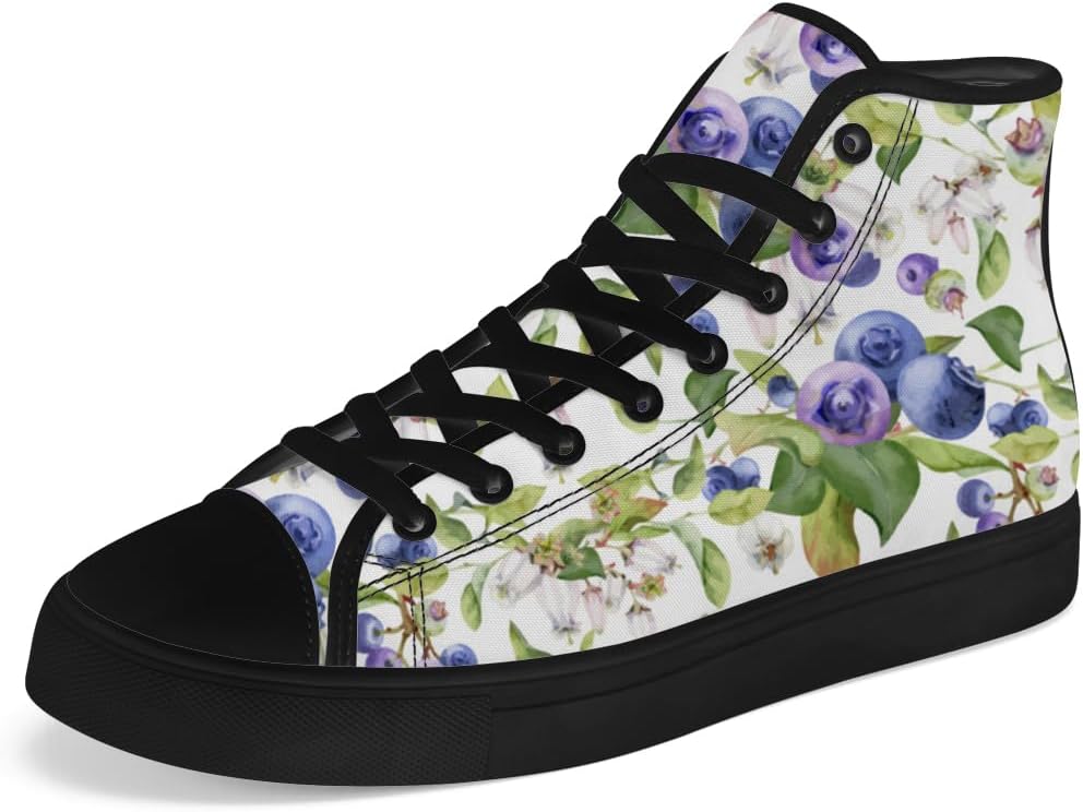 Высокие кеды из холщовой ткани с черникой, фруктовые высокие кеды на шнуровке, повседневная обувь, подарки для мужчин и женщин Chebing, белый/синий
Высокие кеды из холщовой ткани с черникой, фруктовые высокие кеды на шнуровке, повседневная обувь, подарки для мужчин и женщин Chebing, белый/синий