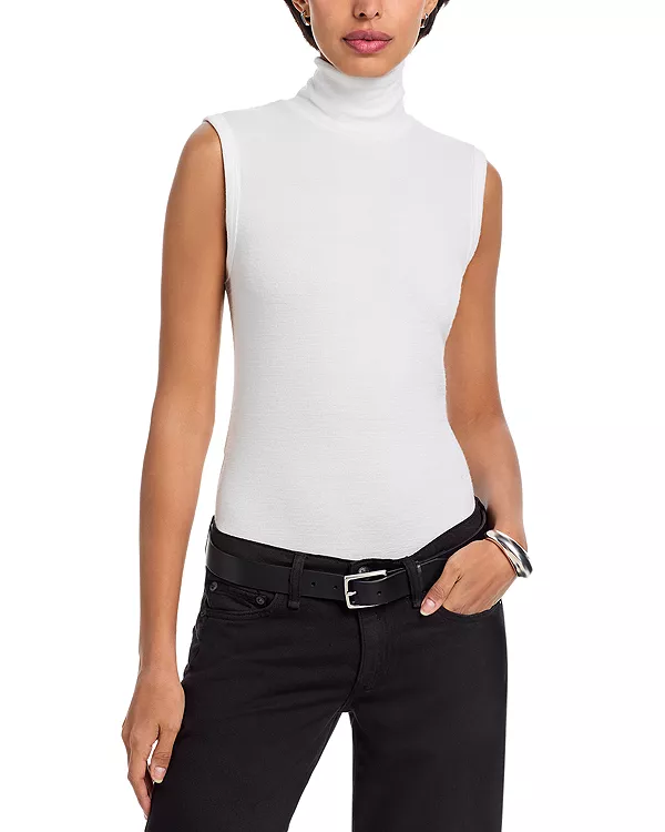 Вязаный топ с высоким воротником Rag & Bone, белый
Вязаный топ с высоким воротником Rag & Bone, белый