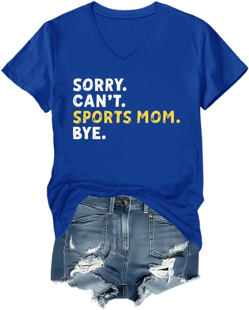 Sorry Can't Sports Mom Bye Футболка с V-образным вырезом sjosio
Sorry Can't Sports Mom Bye Футболка с V-образным вырезом sjosio