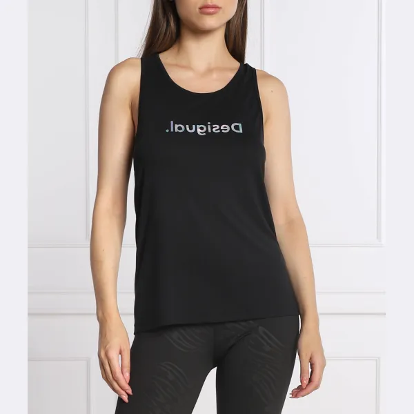 Топ стандартного кроя Desigual, черный 
Топ стандартного кроя Desigual, черный