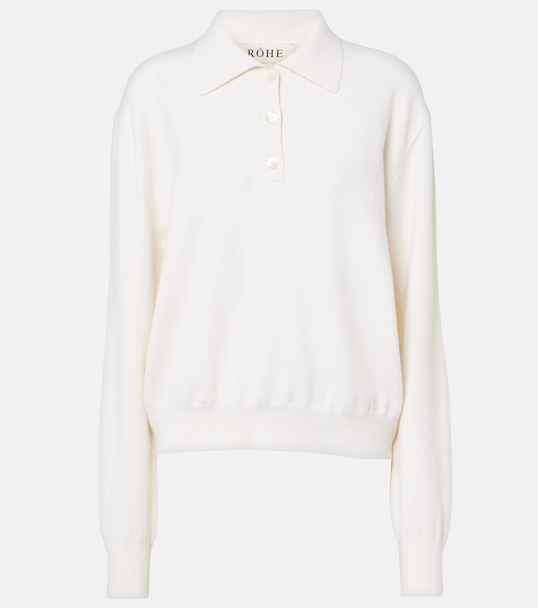 Свитер-поло из шерсти и кашемира Róhe, белый
Свитер-поло из шерсти и кашемира Róhe, белый