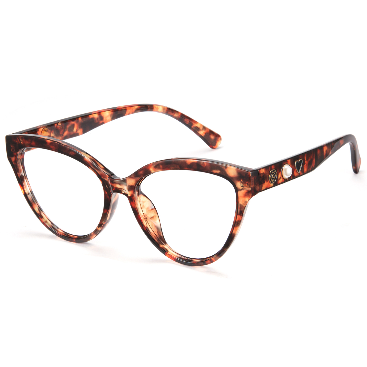 CYXUS Кошачий глаз очки для зрения унисекс черная оправа, Leopard T03