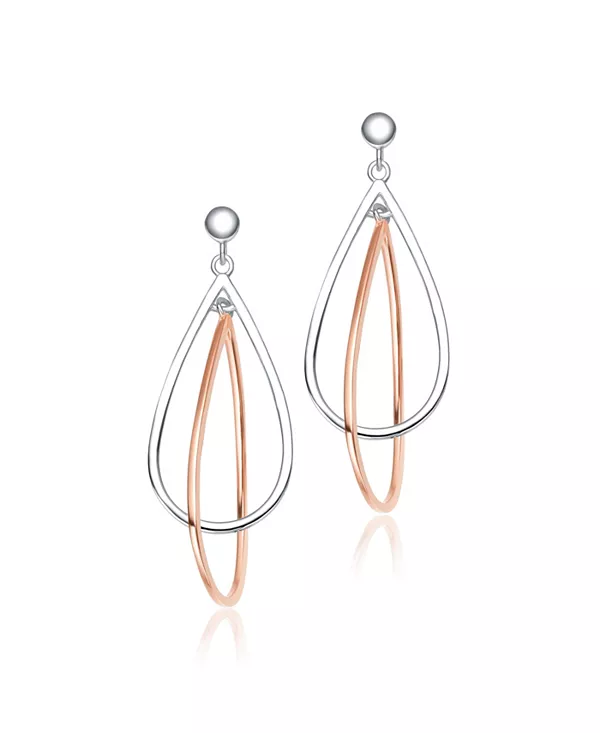 Изысканные двухцветные серьги-подвески в форме груши из стерлингового серебра Genevive, rose
Изысканные двухцветные серьги-подвески в форме груши из стерлингового серебра Genevive, rose