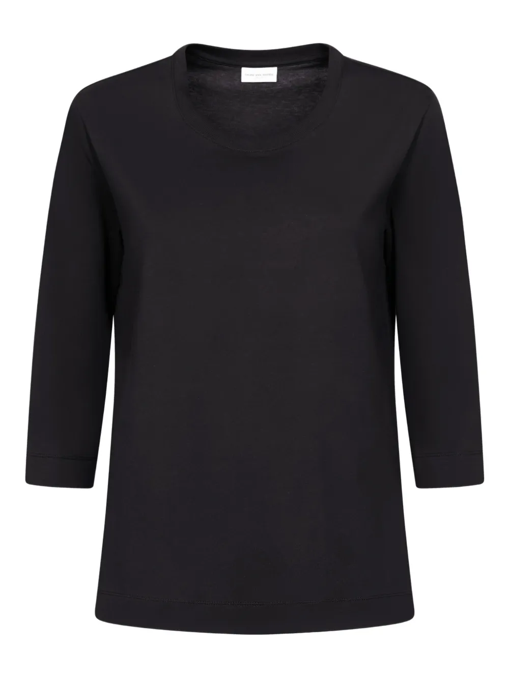 Хлопковая футболка с рукавом три четверти DRIES VAN NOTEN, черный
Хлопковая футболка с рукавом три четверти DRIES VAN NOTEN, черный