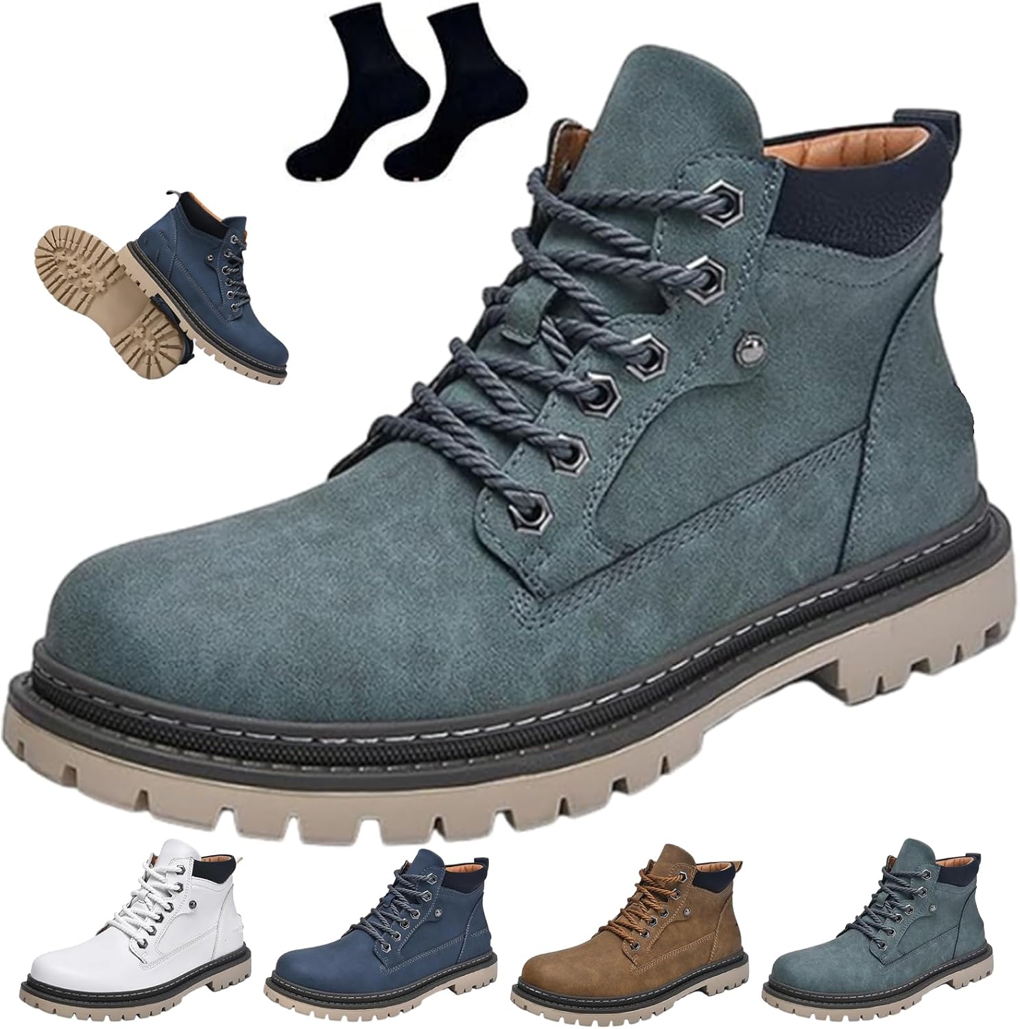 Мужские ручной работы кожаные ботинки GHTRHSB для вождения - с широким круглым носком, противоскользящие, на шнуровке, высокие ботильоны, водонепроницаемые, устойчивые к проколам, ортопедические чукка-бутсы с поддержкой свода стопы, зеленый
Мужские ручной работы кожаные ботинки GHTRHSB для вождения - с широким круглым носком, противоскользящие, на шнуровке, высокие ботильоны, водонепроницаемые, устойчивые к проколам, ортопедические чукка-бутсы с поддержкой свода стопы, зеленый