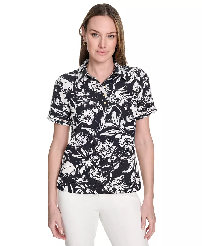 Женская короткорукавая поло с цветочным принтом Tommy Hilfiger, синий
Женская короткорукавая поло с цветочным принтом Tommy Hilfiger, синий