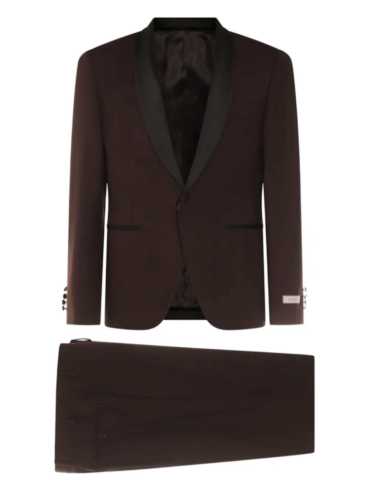 Шерстяной костюм с однобортным пиджаком Canali, коричневый
Шерстяной костюм с однобортным пиджаком Canali, коричневый