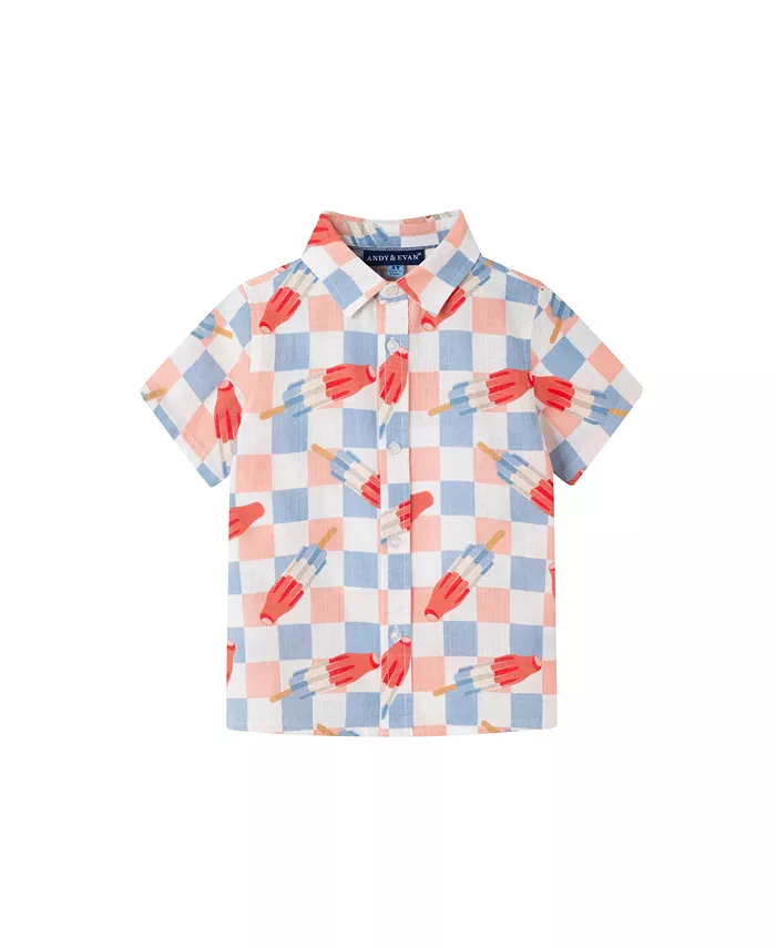 Рубашка для мальчиков с клетчатым узором Crosshatch и застежкой на пуговицы Andy & Evan, белый
Рубашка для мальчиков с клетчатым узором Crosshatch и застежкой на пуговицы Andy & Evan, белый