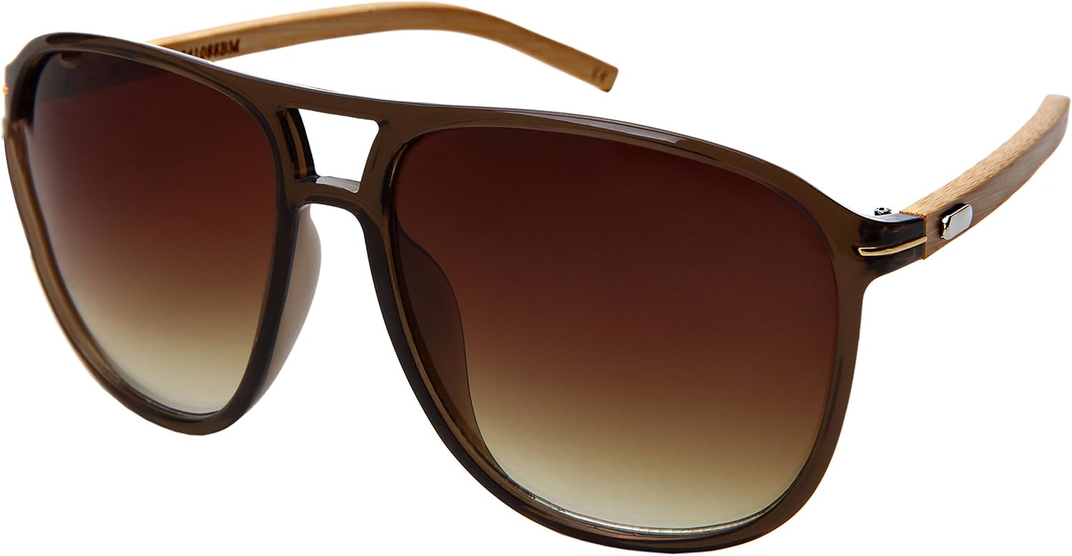 Солнцезащитные очки EDGEIWEAR Oversized Wood Bamboo для мужчин и женщин, модель «Авиатор» 541088BM (прозрачная коричневая оправа/линзы с коричневым градиентом, размер 61), Clear Brown Frame/Brown Gradient Lens
Солнцезащитные очки EDGEIWEAR Oversized Wood Bamboo для мужчин и женщин, модель «Авиатор» 541088BM (прозрачная коричневая оправа/линзы с коричневым градиентом, размер 61), Clear Brown Frame/Brown Gradient Lens