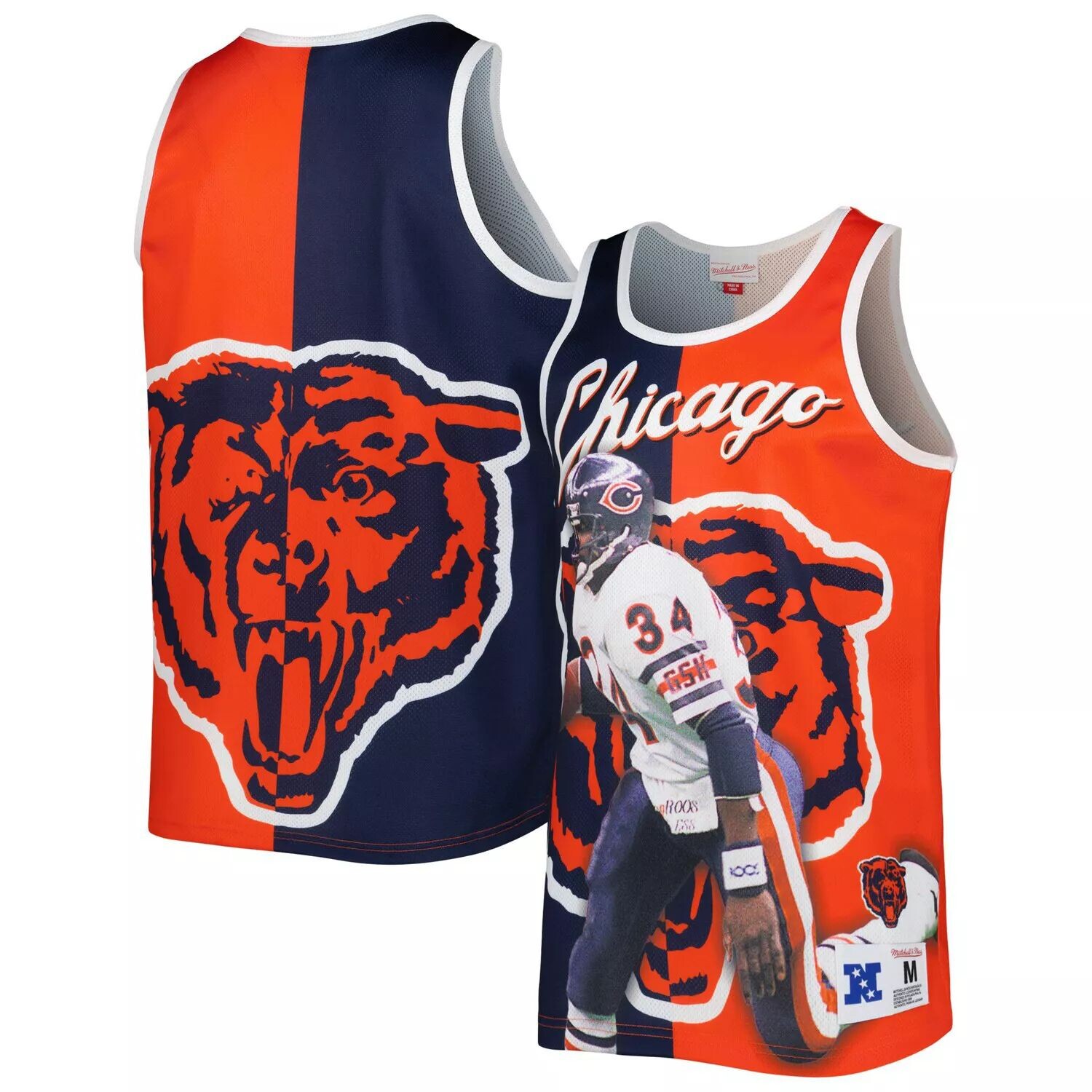 Мужская майка Mitchell & Ness Walter Payton темно-синего/оранжевого цвета с рисунком Chicago Bears Retired Player
Мужская майка Mitchell & Ness Walter Payton темно-синего/оранжевого цвета с рисунком Chicago Bears Retired Player