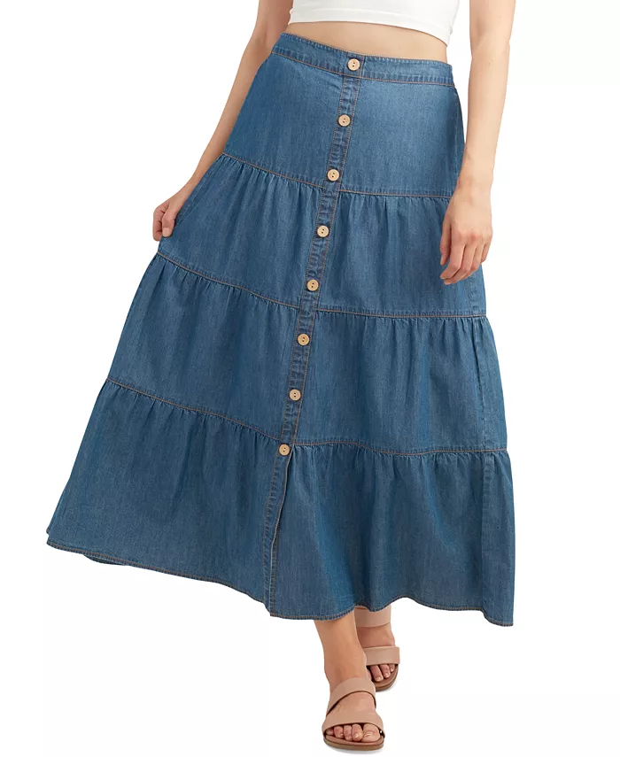Юбка макси в стиле деним с ярусами для девушек BCX, синий
Юбка макси в стиле деним с ярусами для девушек BCX, синий