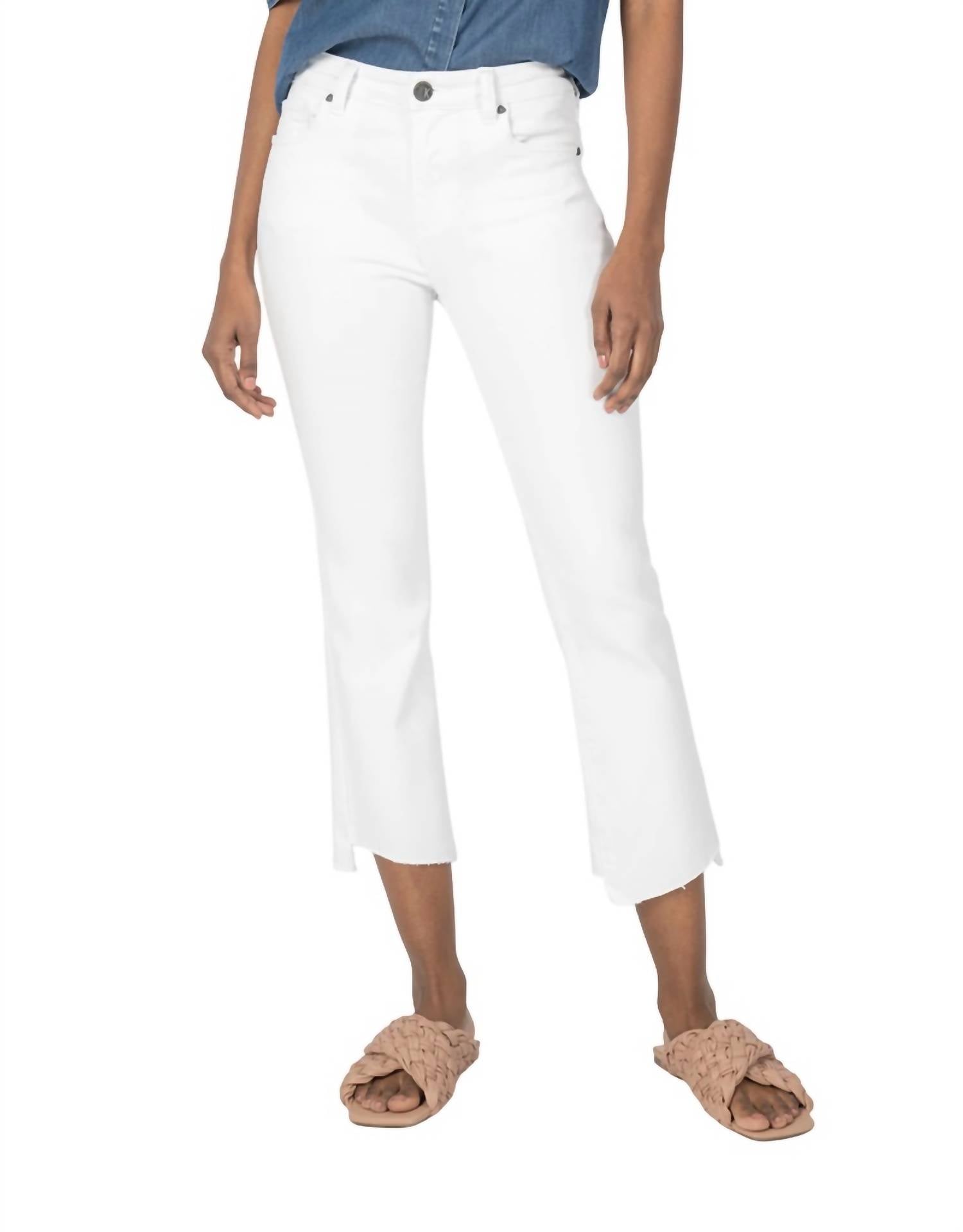 Джинсы-клеш Kelsey High Rise Ankle Flare в цвете Optical White KUT FROM THE KLOTH
Джинсы-клеш Kelsey High Rise Ankle Flare в цвете Optical White KUT FROM THE KLOTH