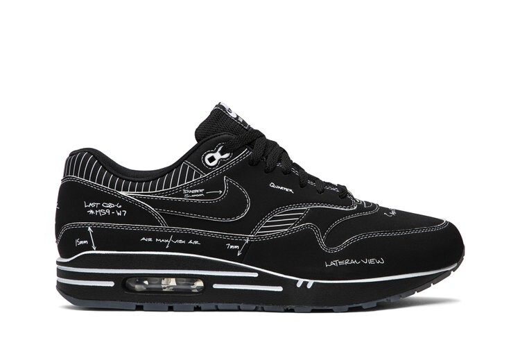 Кроссовки Nike Air Max 1 'Sketch To Shelf - Black', черный
Кроссовки Nike Air Max 1 'Sketch To Shelf - Black', черный