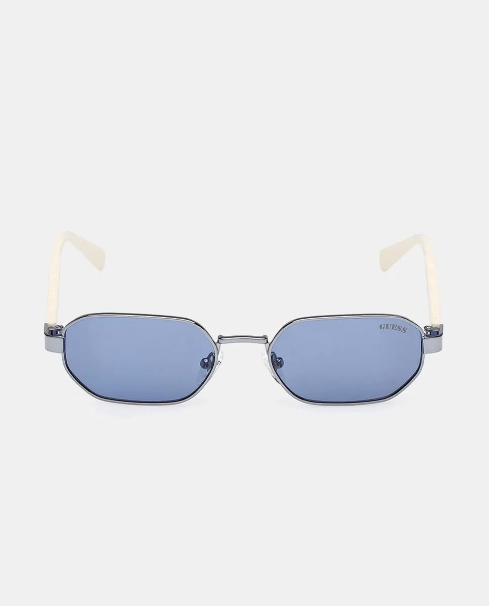 Унисекс солнцезащитные очки геометрические металлические Guess, синий
Унисекс солнцезащитные очки геометрические металлические Guess, синий