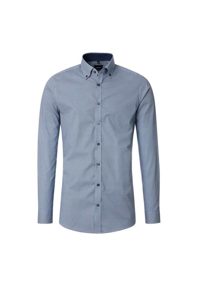 Рубашка с принтом в деловом стиле облегающая фигуру Venti, синий
Рубашка с принтом в деловом стиле облегающая фигуру Venti, синий